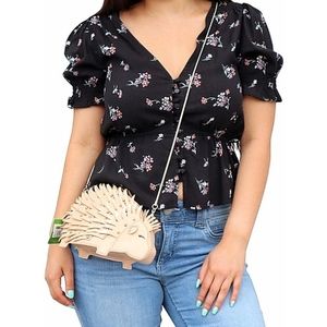 Kate Spade Baja Bound Porcupine Novelty Gold Chain Crossbody Purse Bag